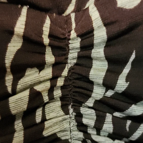 Zebra Animal Print Brown/Beige SZ M iZ Byer - Picture 4 of 5